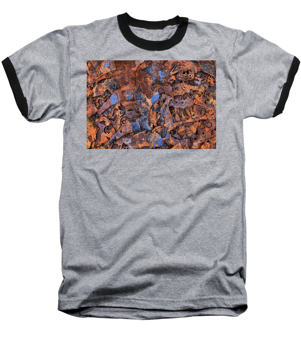 Metal Baseball T-Shirt featuring the photograph The Scrap Pile by Donald J Gray