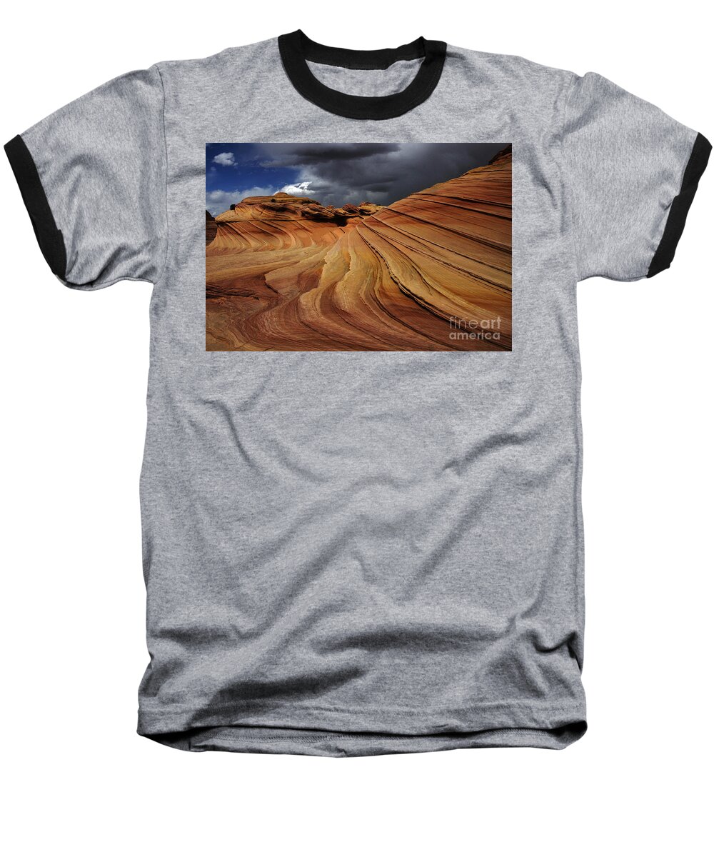 The Second Wave Baseball T-Shirt featuring the photograph The Second Wave by Vivian Christopher
