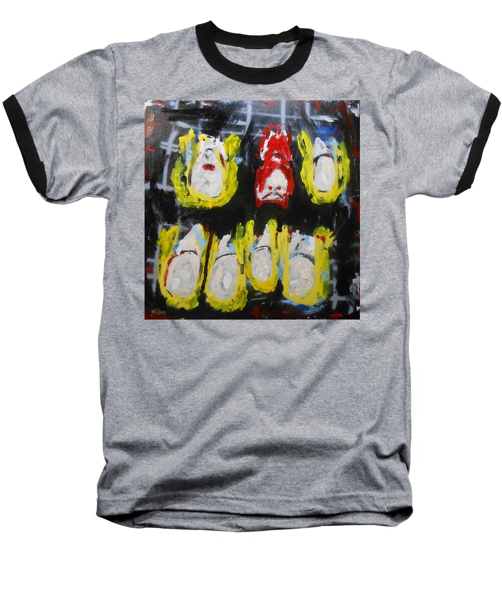 Abstract Baseball T-Shirt featuring the painting The Stranger by GH FiLben
