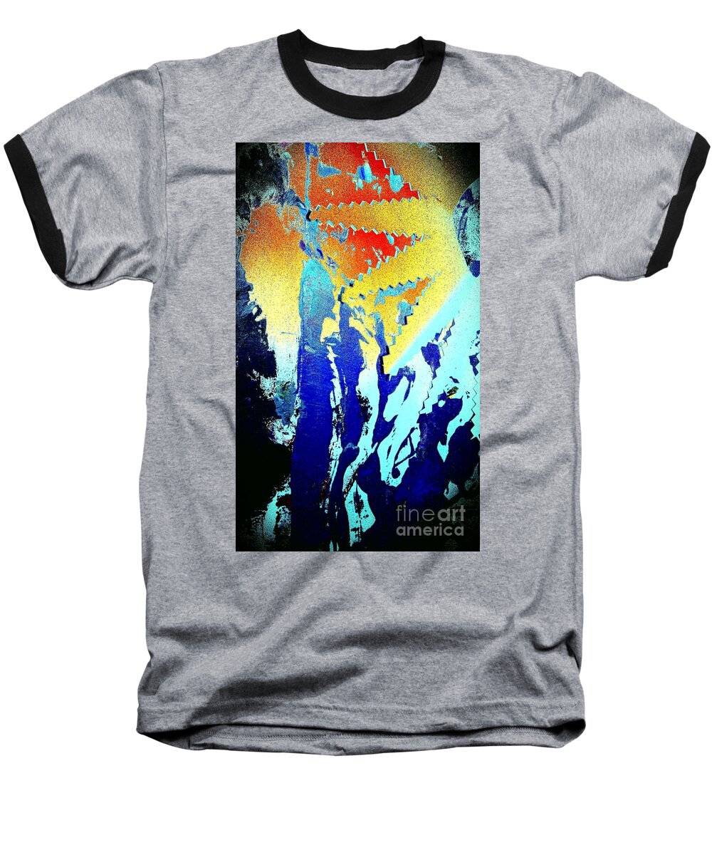 Sun Baseball T-Shirt featuring the mixed media The Sun Will Rise by Jacqueline McReynolds