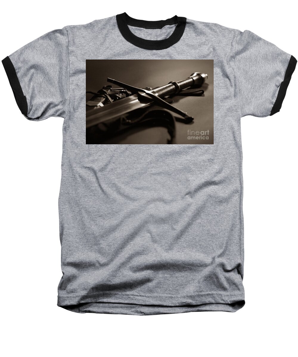 Sword Baseball T-Shirt featuring the photograph The Sword of Aragorn 2 by Micah May