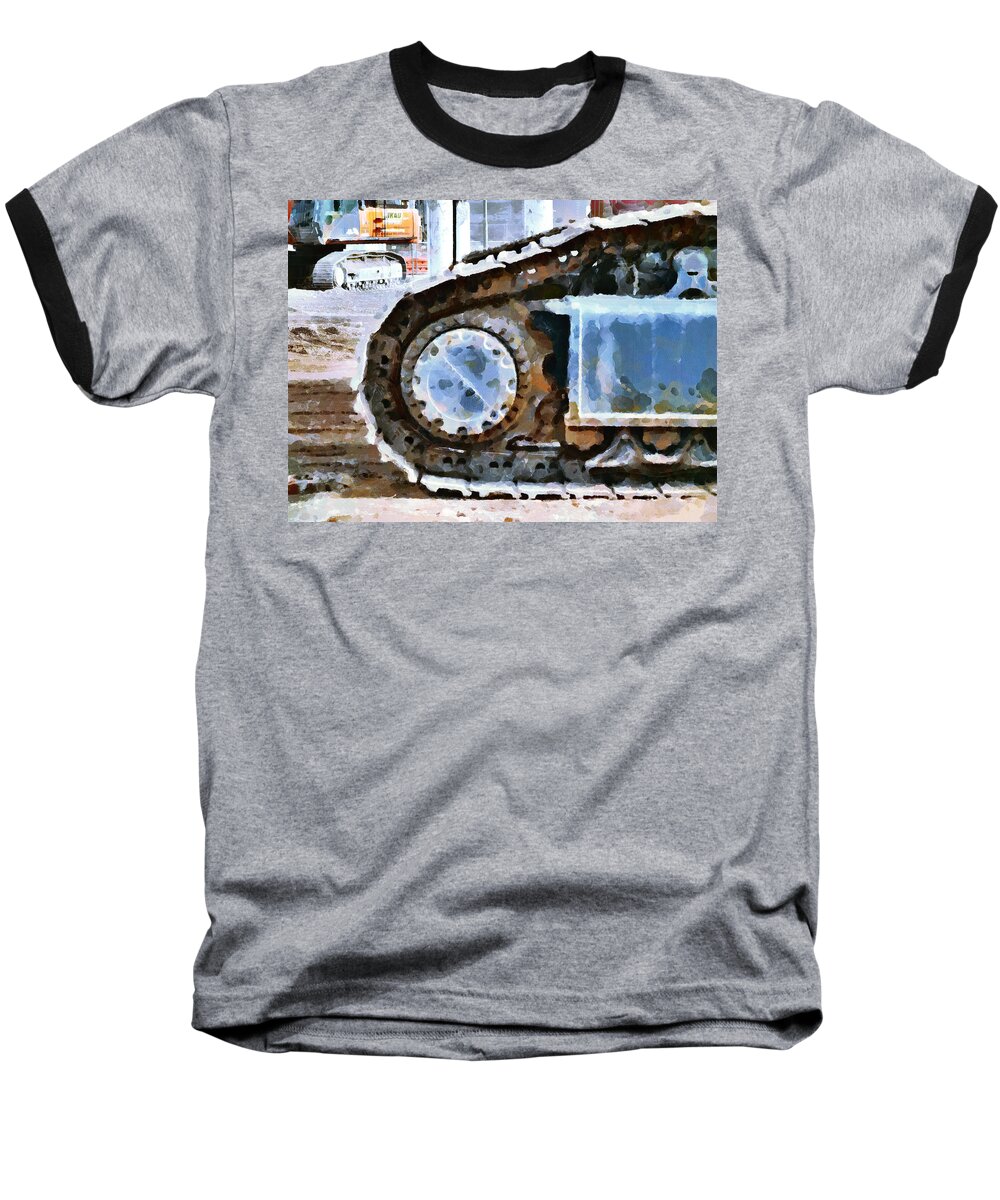 Demolition Baseball T-Shirt featuring the photograph The Tears of My Tracks by Steve Taylor