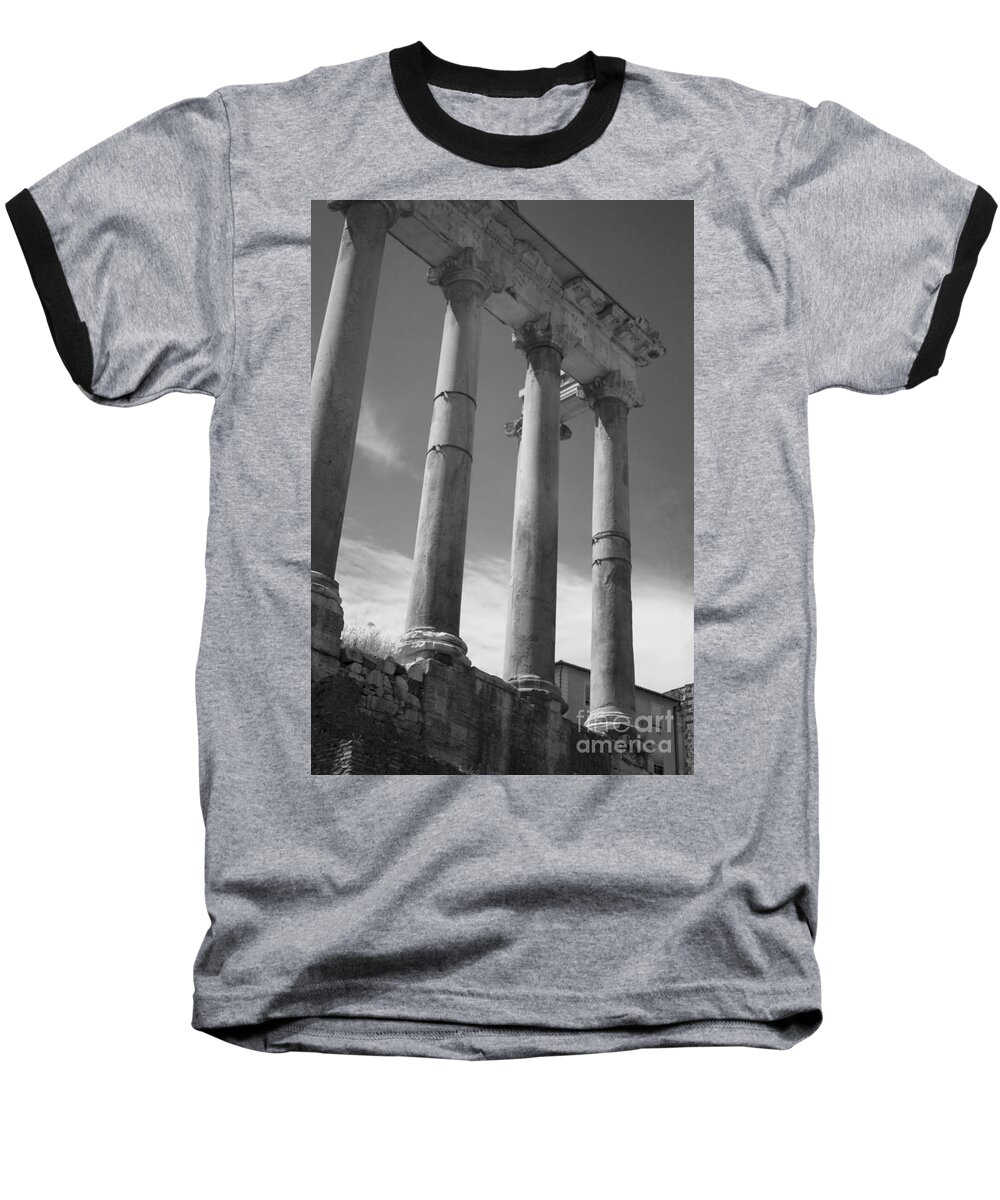 The Temple Of Saturn Baseball T-Shirt featuring the photograph The Temple of Saturn by Ivete Basso Photography