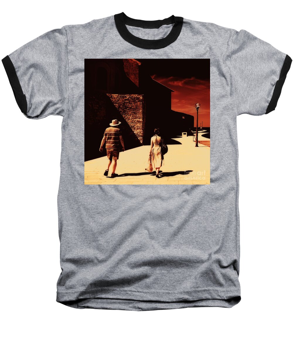 Man Baseball T-Shirt featuring the photograph The walk by Nick Biemans