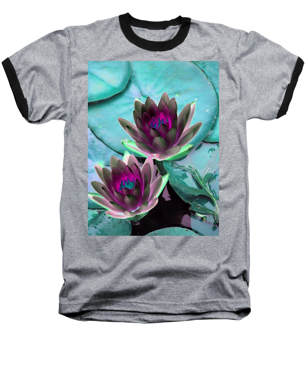 Water Lilies Baseball T-Shirt featuring the photograph The Water Lilies Collection - PhotoPower 1124 by Pamela Critchlow