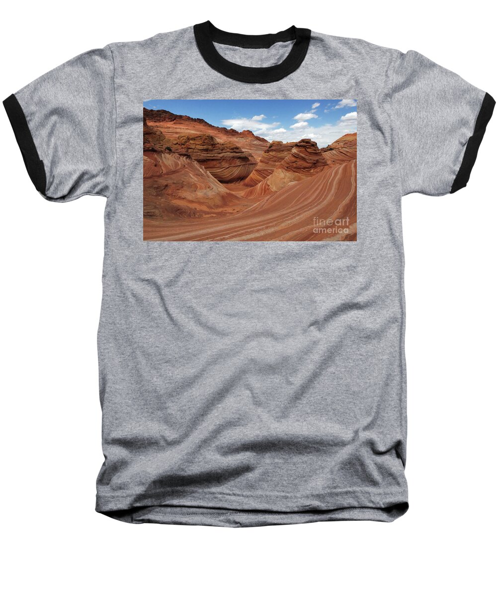 The Wave Baseball T-Shirt featuring the photograph The Wave Center Of The Universe by Bob Christopher