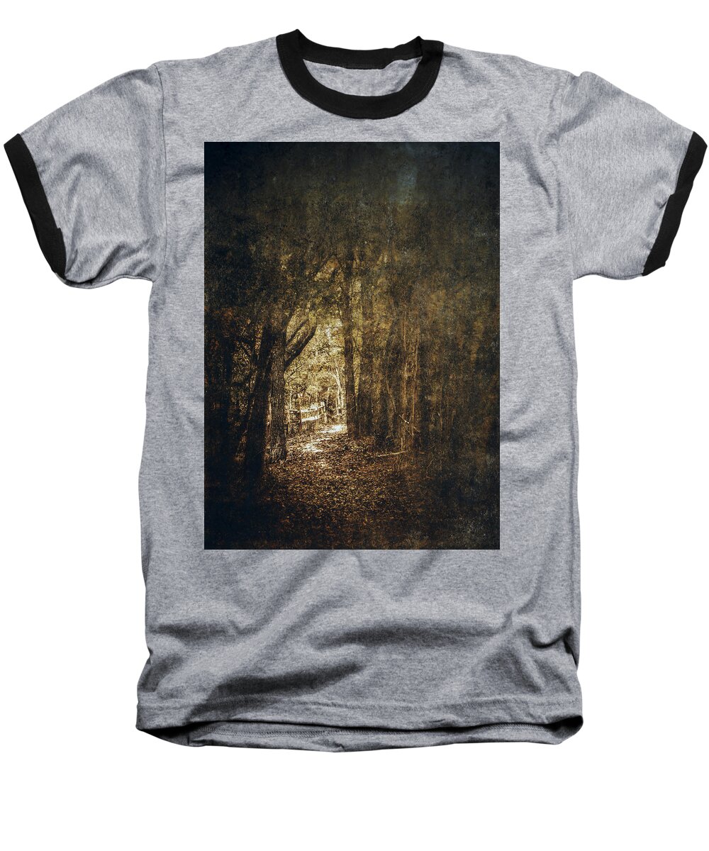 Leaf Baseball T-Shirt featuring the photograph The Way Out by Scott Norris