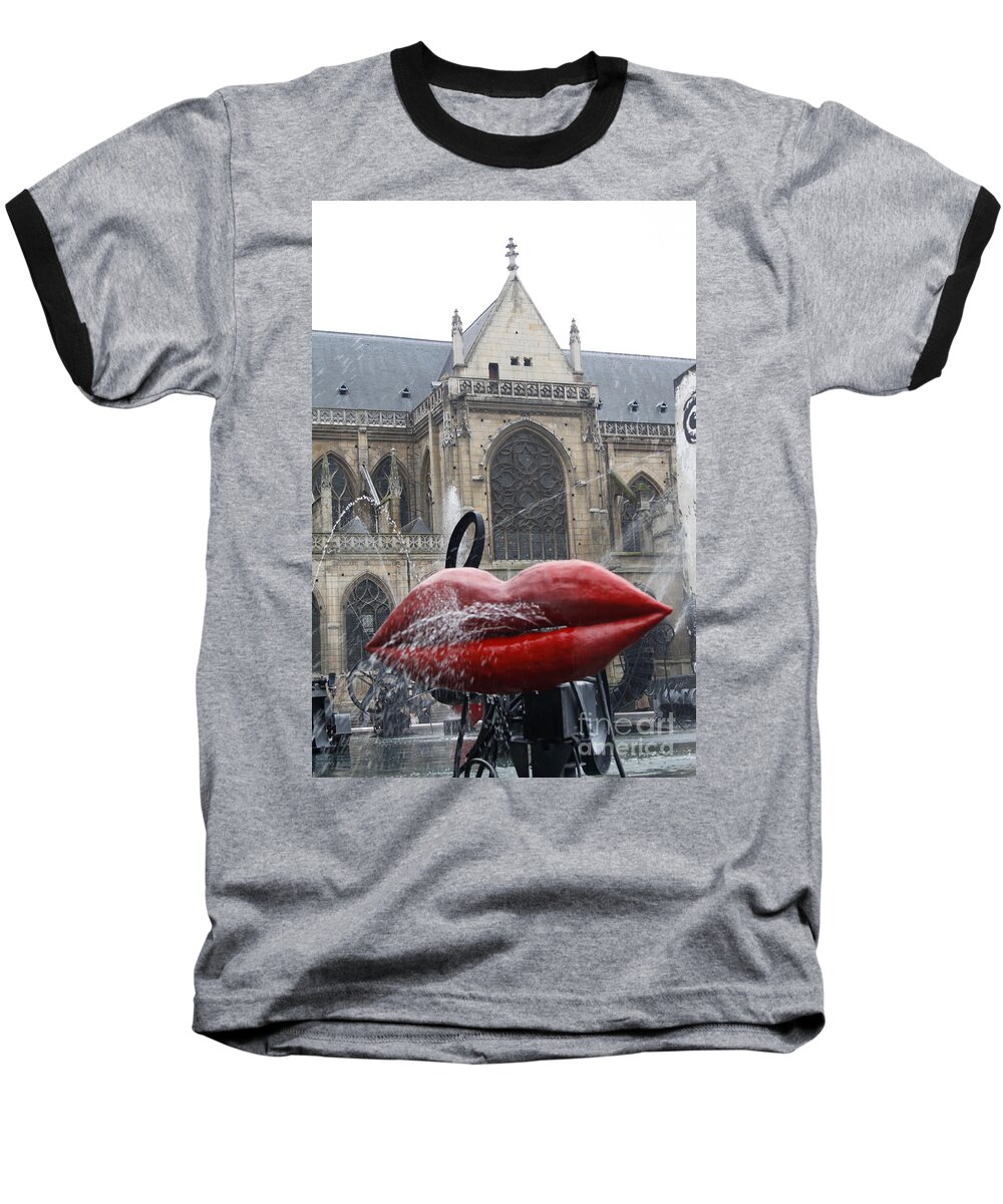 Centre Pompidou Baseball T-Shirt featuring the photograph The Wet kiss by Donato Iannuzzi