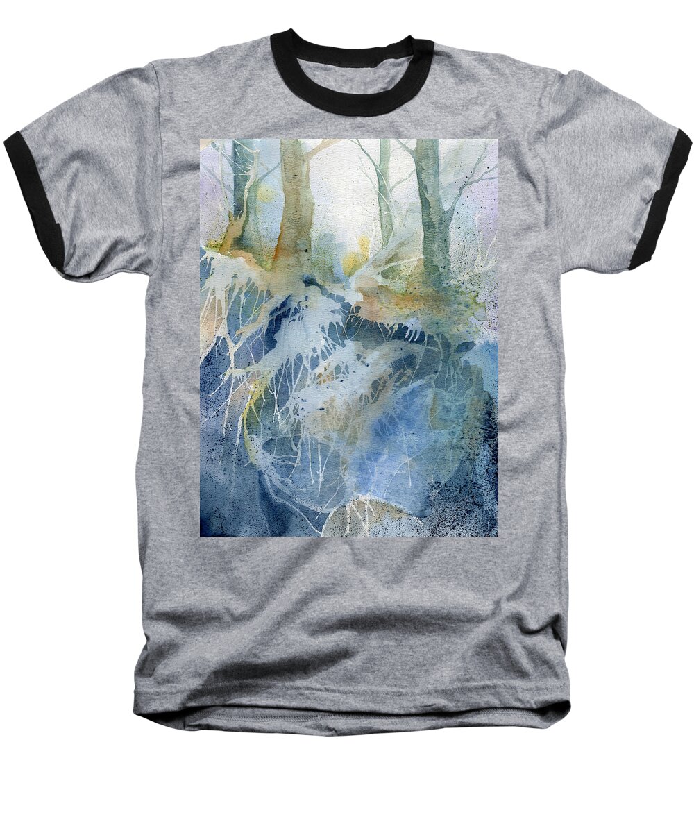 Forest Baseball T-Shirt featuring the painting The Wood by Sean Parnell