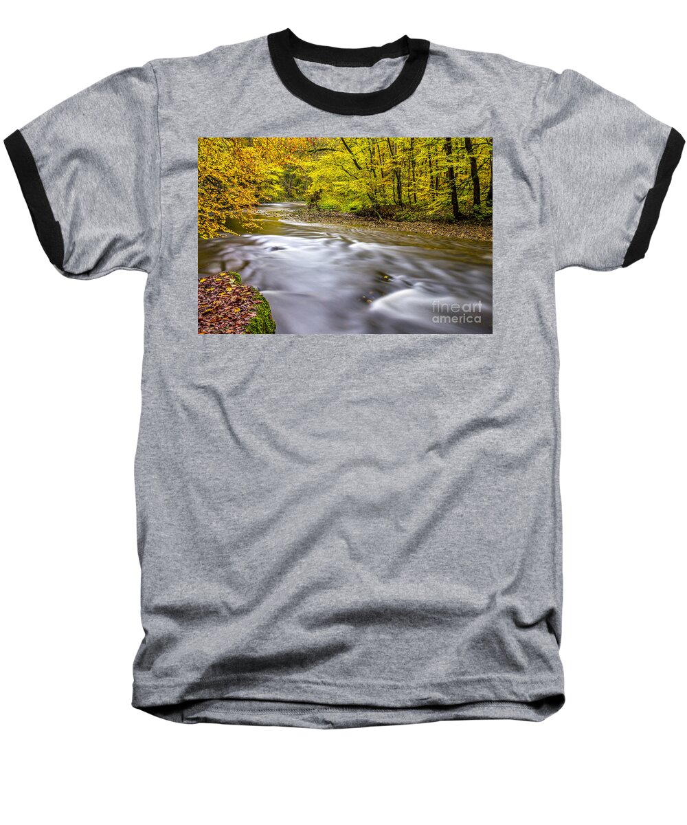 Wutach-gorge Baseball T-Shirt featuring the photograph The Wutach Gorge by Bernd Laeschke