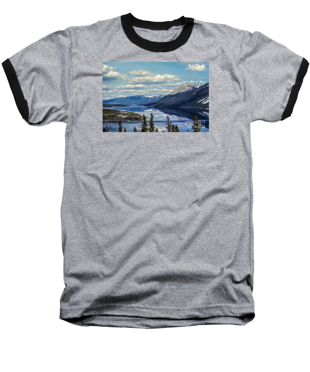 Tagish Lake Baseball T-Shirt featuring the photograph The Yukon by Suzanne Luft