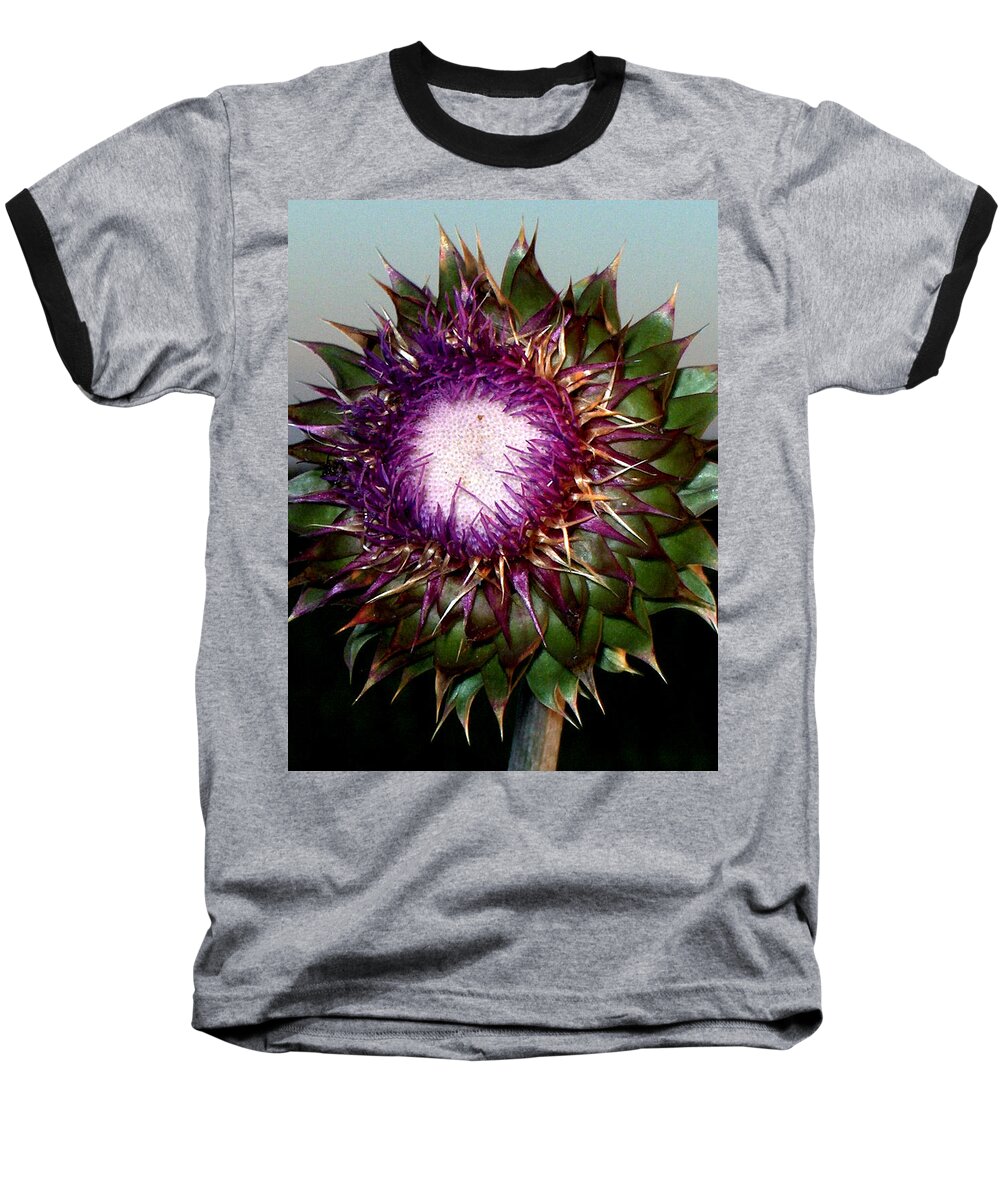 Thistle Baseball T-Shirt featuring the photograph Thistle Night by Bertie Edwards