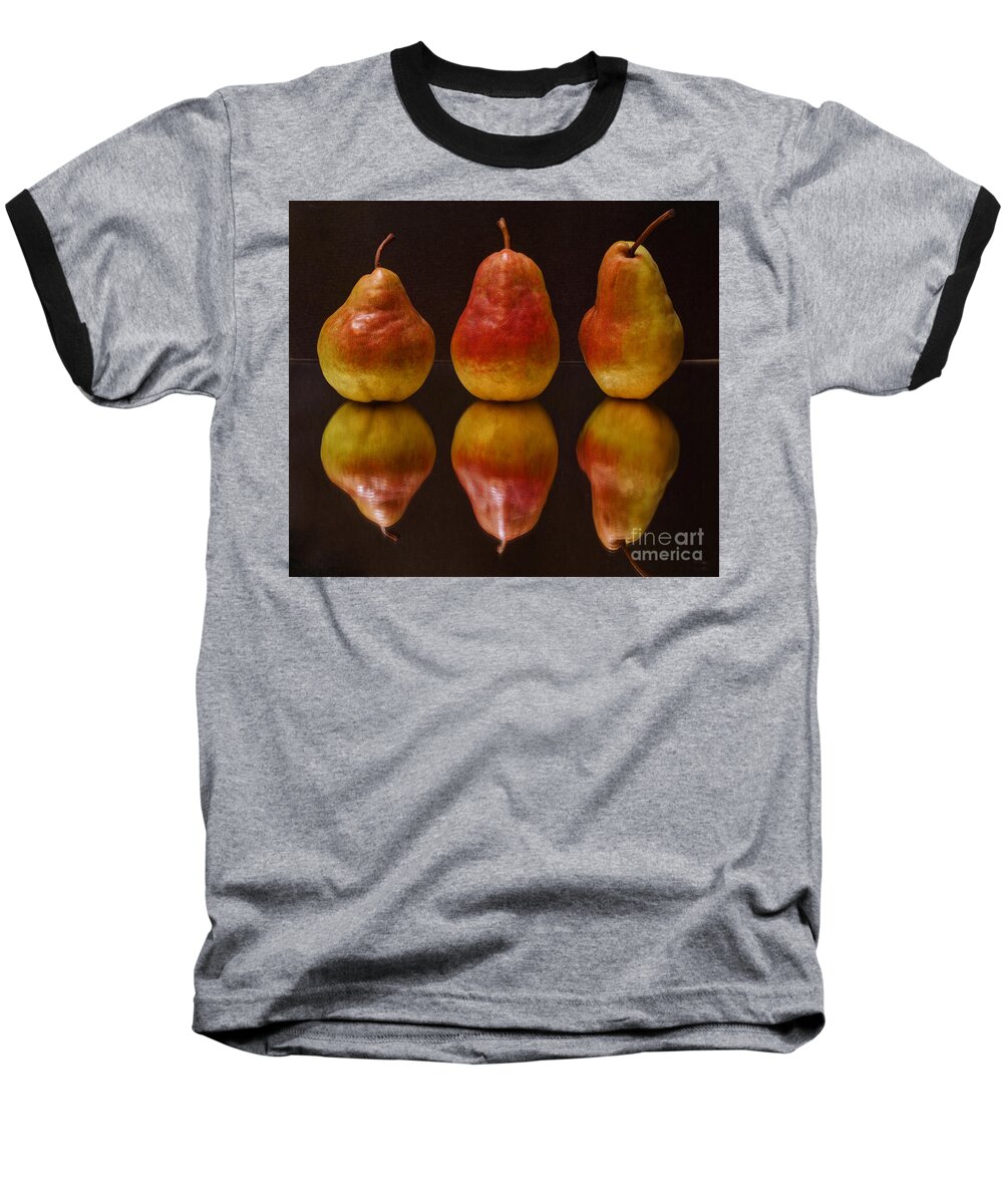 Three Baseball T-Shirt featuring the photograph Three Pears by Jacklyn Duryea Fraizer