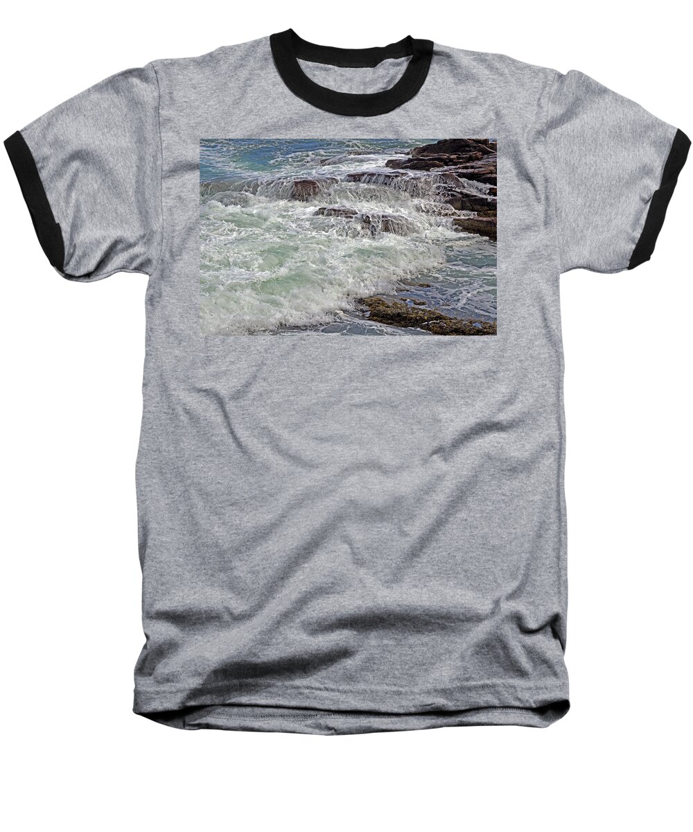 Sea Baseball T-Shirt featuring the photograph Thunder and Lace by Lynda Lehmann
