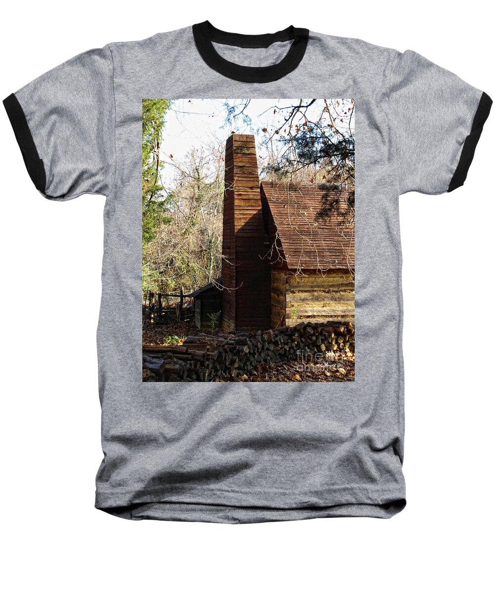 Log House Baseball T-Shirt featuring the photograph Time Past by Shari Nees