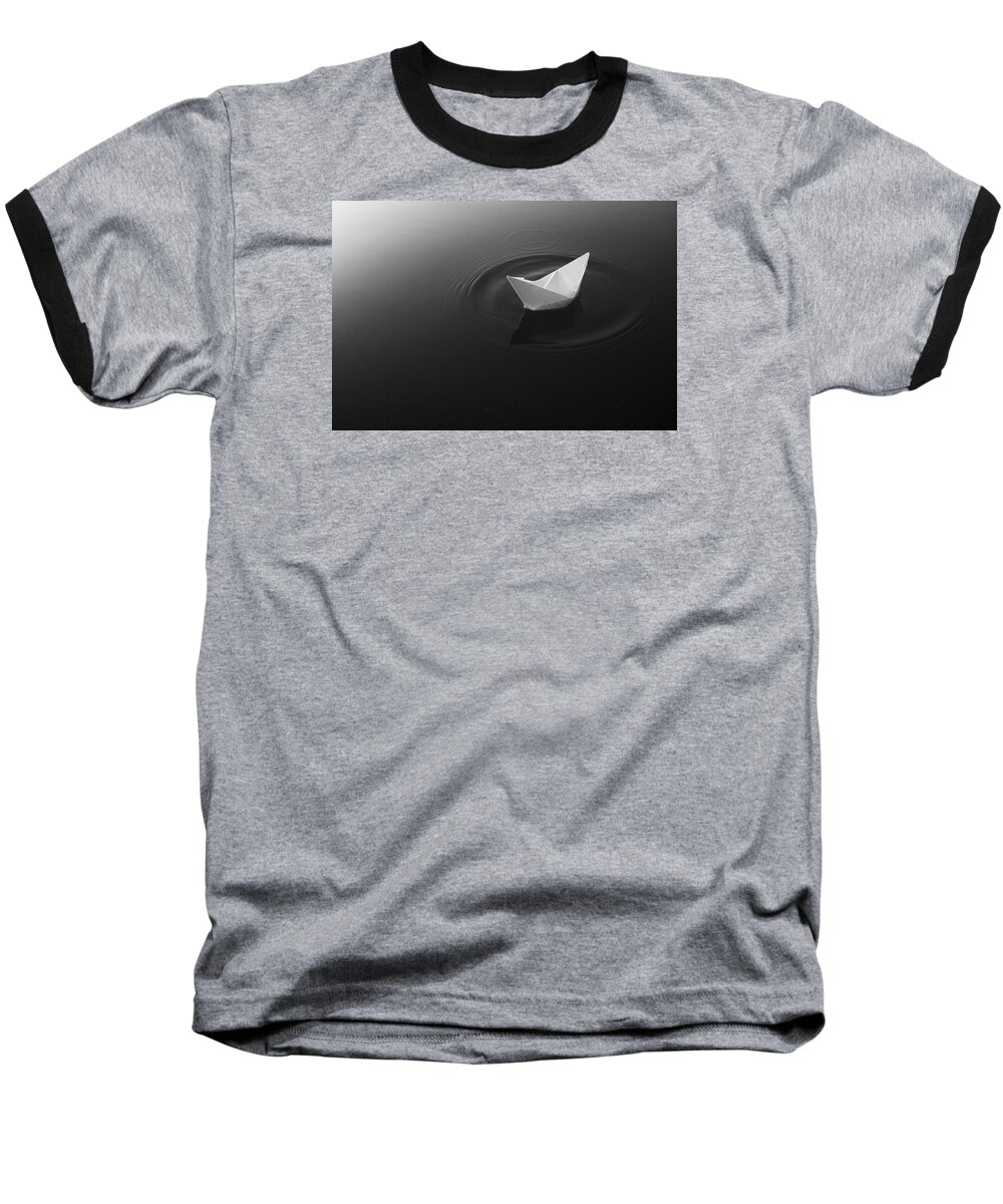 Paper Boat Baseball T-Shirt featuring the photograph To Start the Odyssey by Angelo DeVal