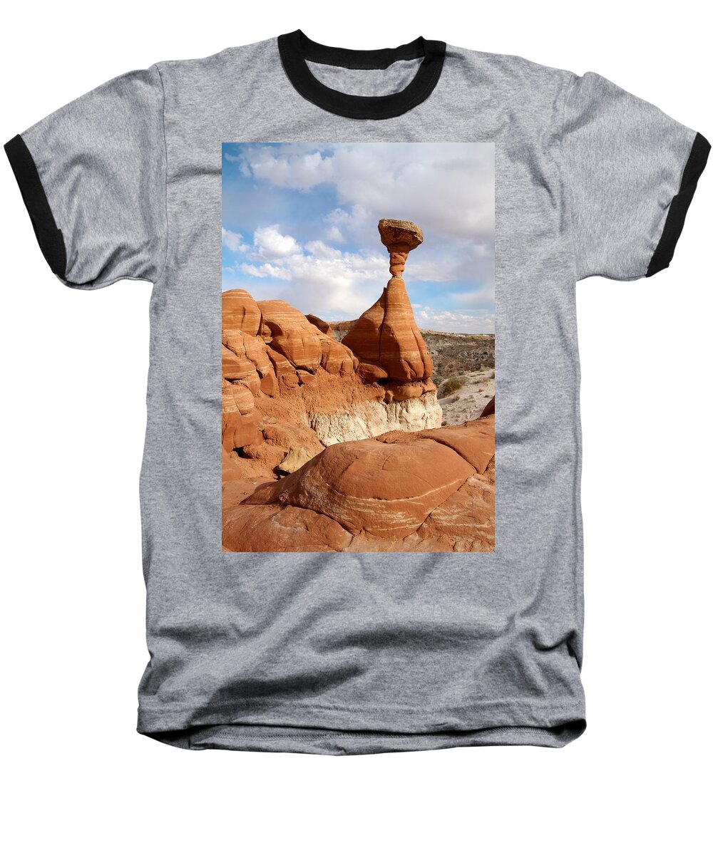 Paria Rimrocks Baseball T-Shirt featuring the photograph Toadstool Trail 2 by David Beebe