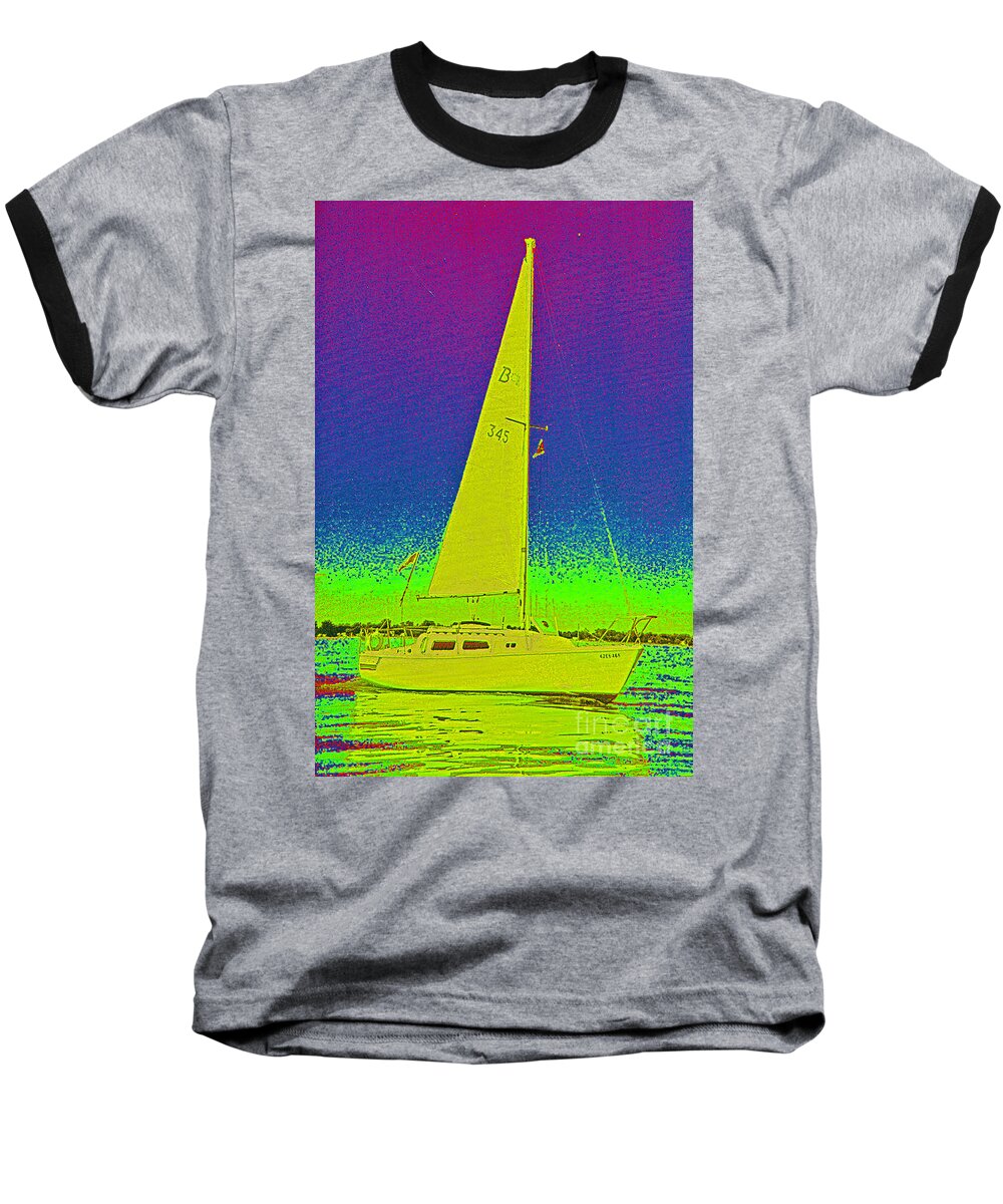 Tom Ray Baseball T-Shirt featuring the photograph Tom Ray's Sailboat by First Star Art