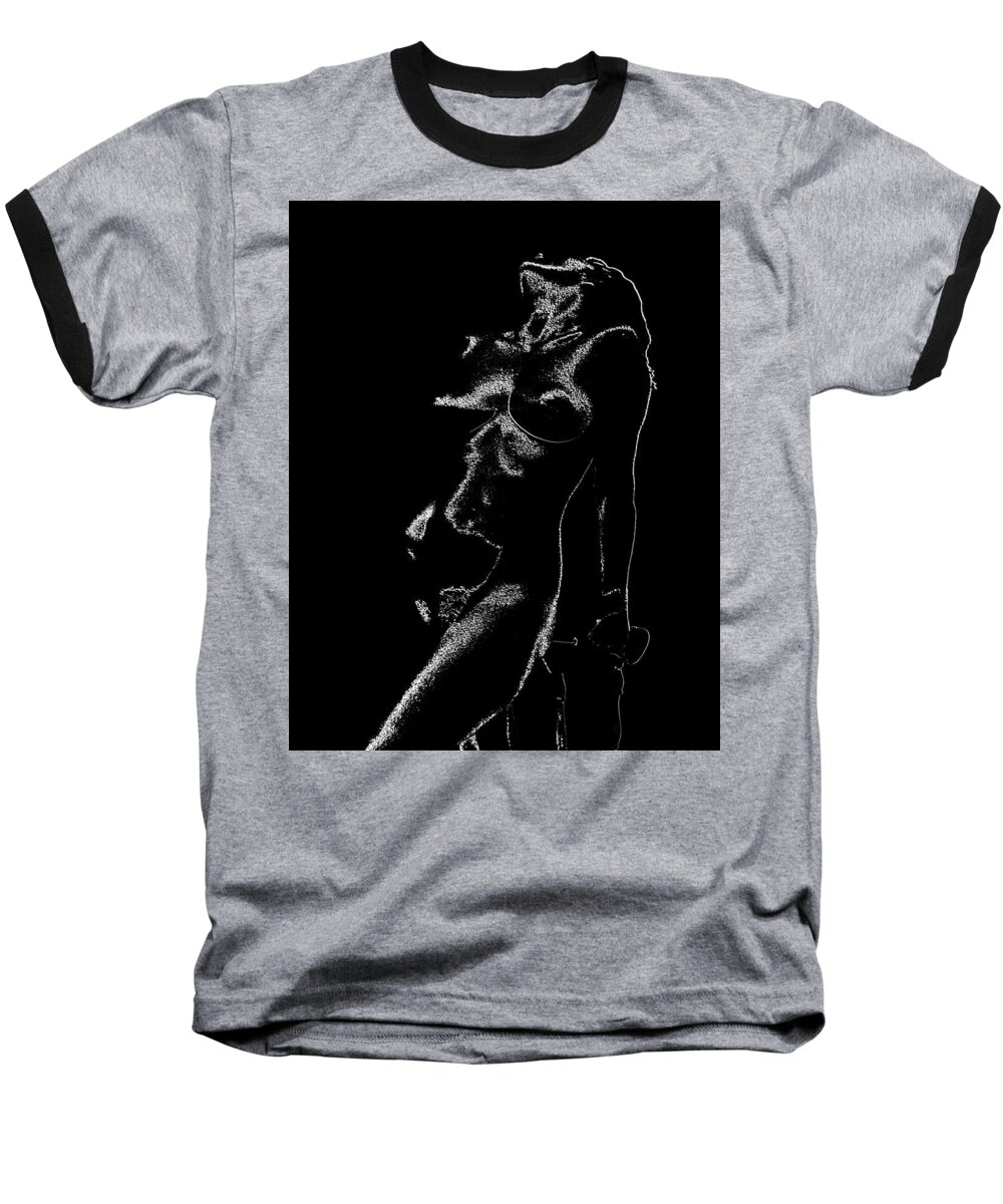 Nude Baseball T-Shirt featuring the photograph Tone-Line Form by Paul W Faust - Impressions of Light
