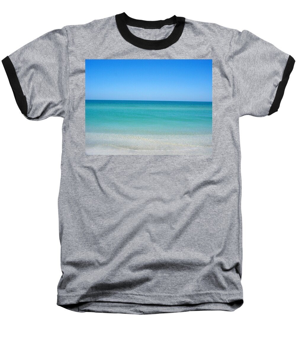 Sand Key Baseball T-Shirt featuring the photograph Tranquil Gulf Pond by David Nicholls
