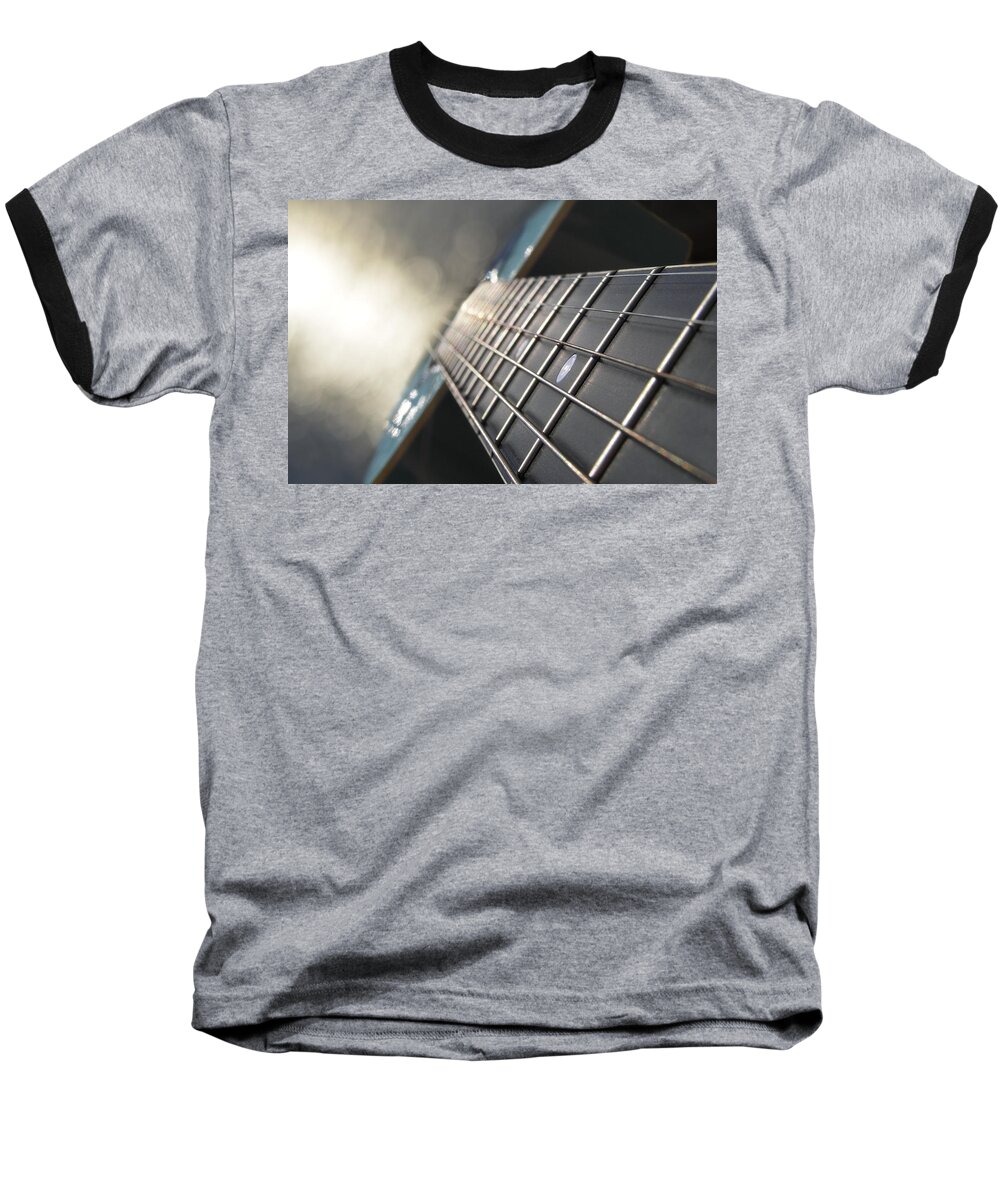 Guitar Baseball T-Shirt featuring the photograph Traveler Of Time And Space by Laura Fasulo