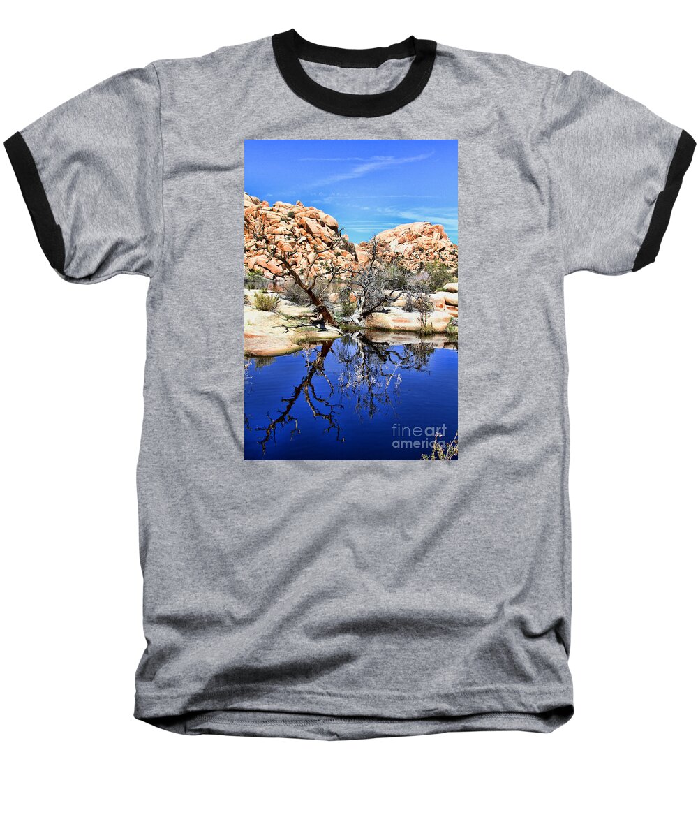 Barker Dam Baseball T-Shirt featuring the photograph Trees in the Barker Dam by Diana Raquel Sainz