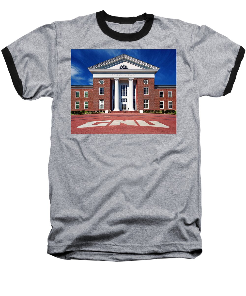 Cnu Baseball T-Shirt featuring the photograph Trible Library Christopher Newport University by Jerry Gammon
