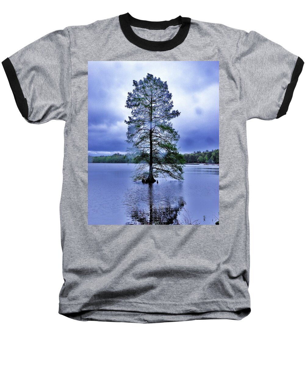 Bald Cypress Tree Baseball T-Shirt featuring the photograph The Healing Tree - Trap Pond State Park Delaware by Kim Bemis