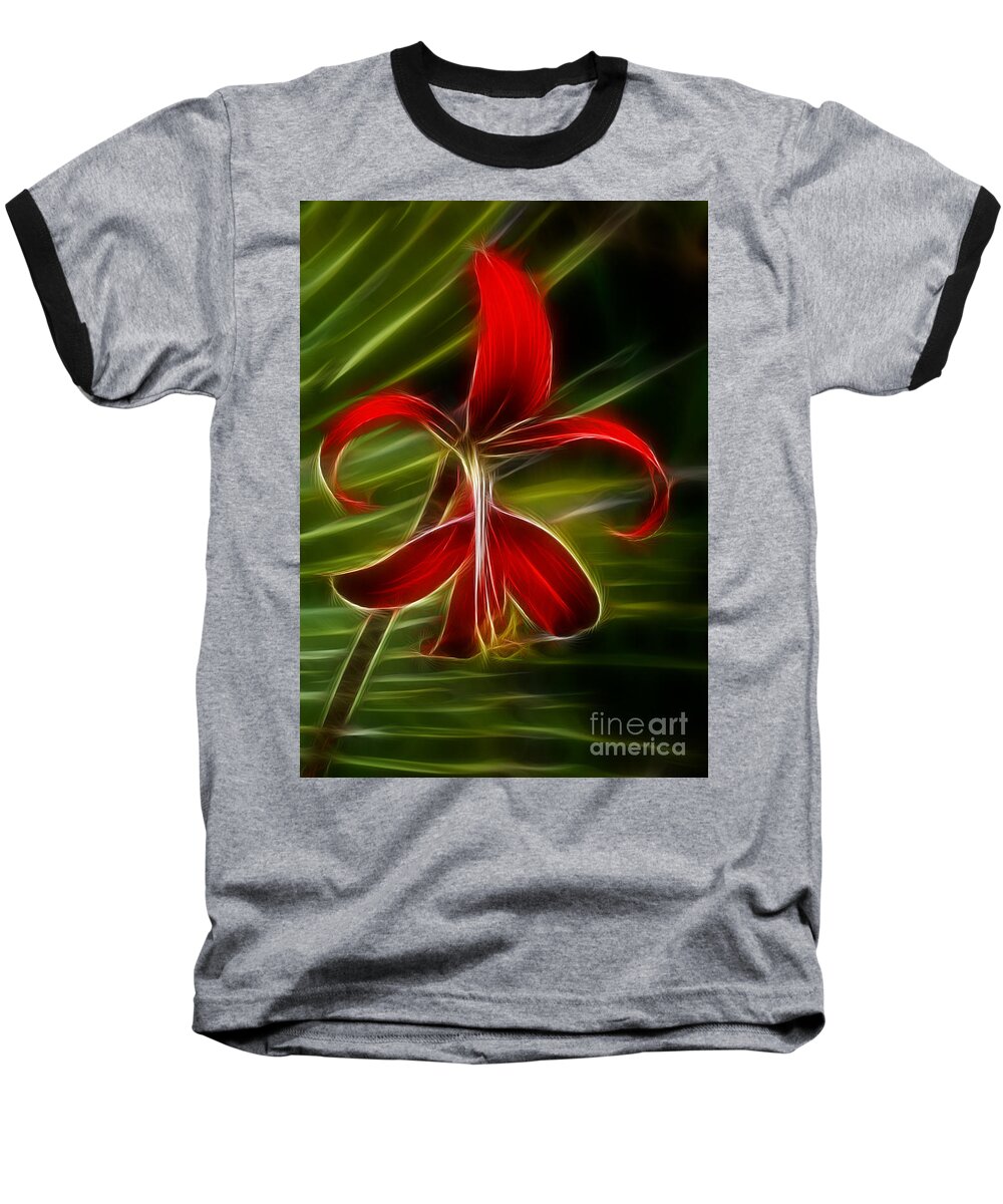 Flower Baseball T-Shirt featuring the photograph Tropical Abstract by Vivian Christopher