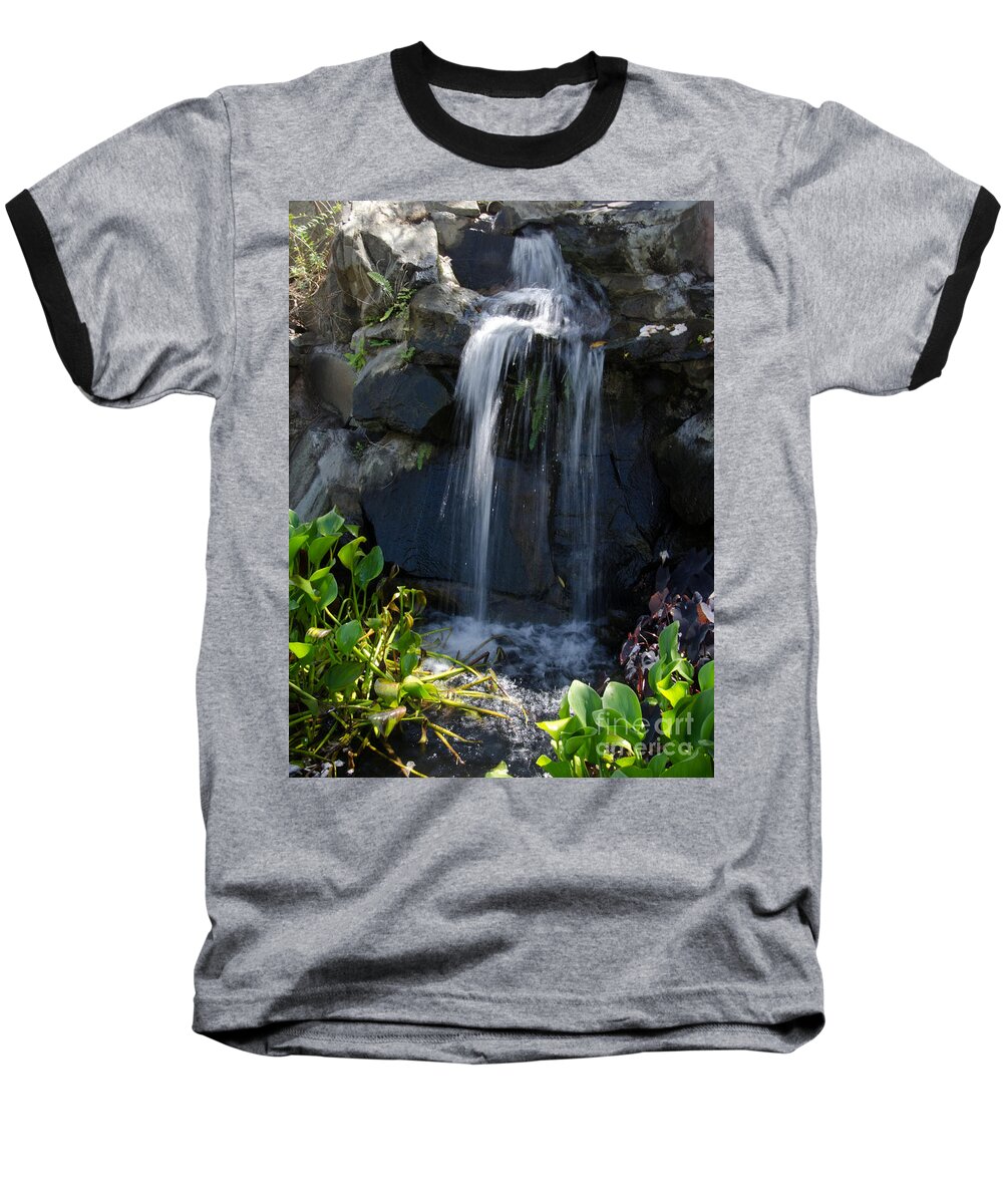 Waterfall Baseball T-Shirt featuring the photograph Tropical Waterfall by Laurel Best