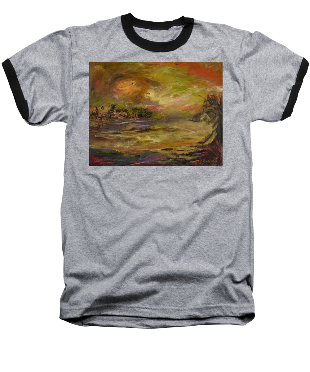 Landscapes Baseball T-Shirt featuring the painting Tropics by Julianne Felton