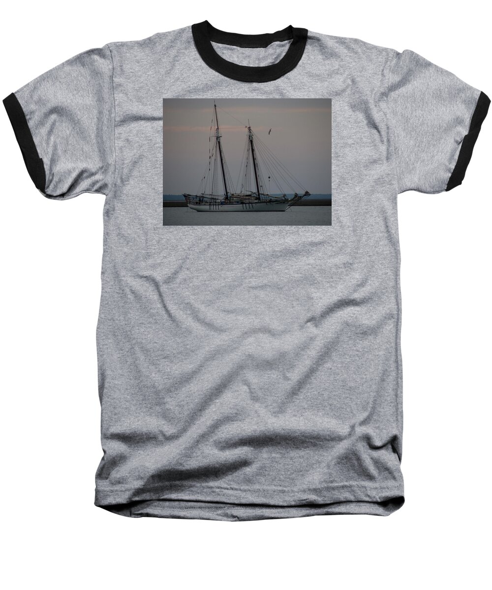 Sailboat Baseball T-Shirt featuring the photograph Tucked In by Lin Grosvenor
