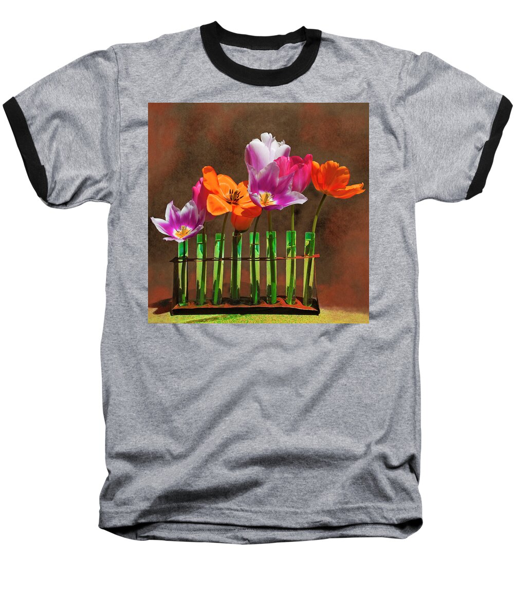 Tulips Baseball T-Shirt featuring the photograph Tulip Experiments by Jeff Burgess