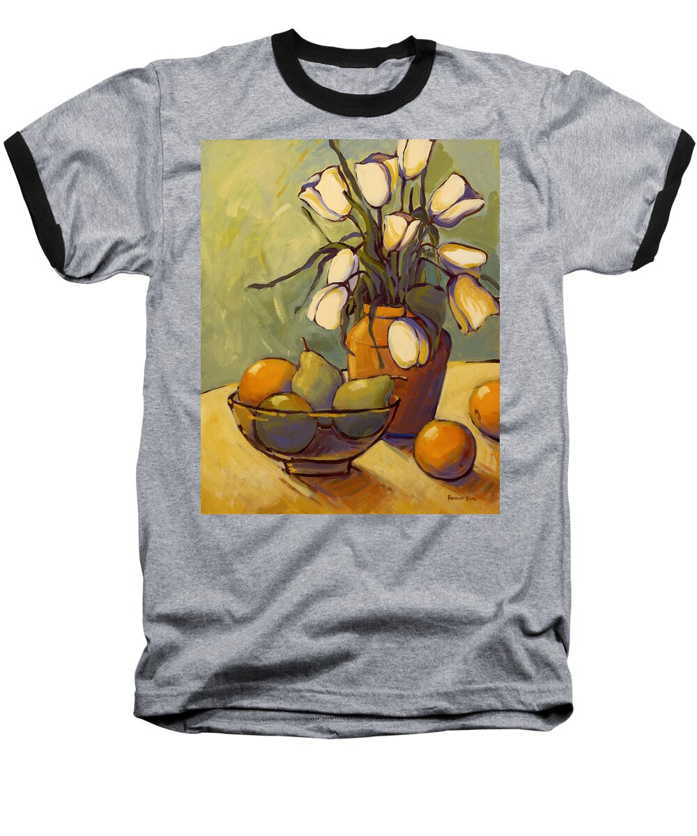 Tulips Baseball T-Shirt featuring the painting Tulips 2 by Konnie Kim