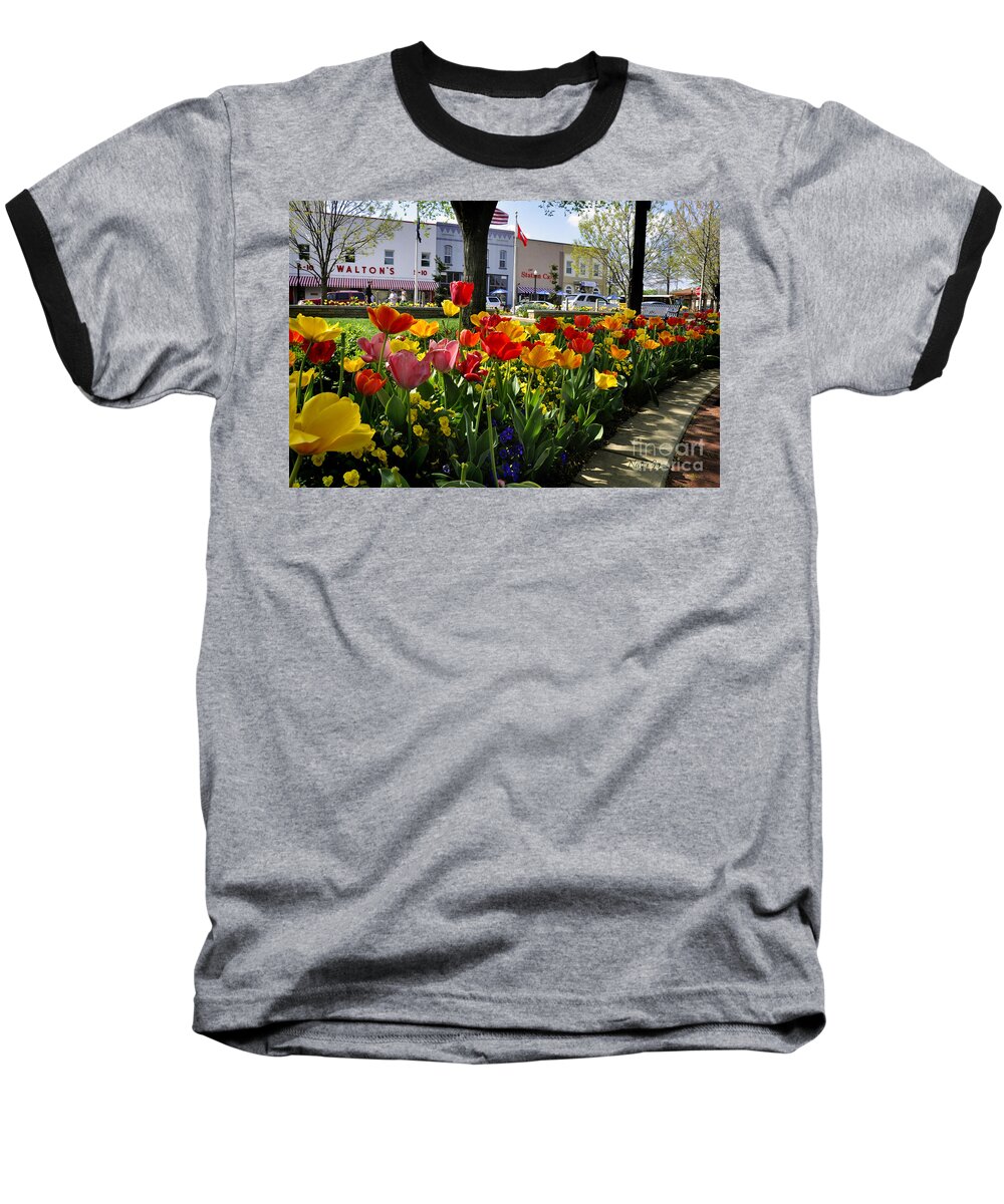 Bentonville Baseball T-Shirt featuring the photograph Tulips in the Spring #1 by Nava Thompson