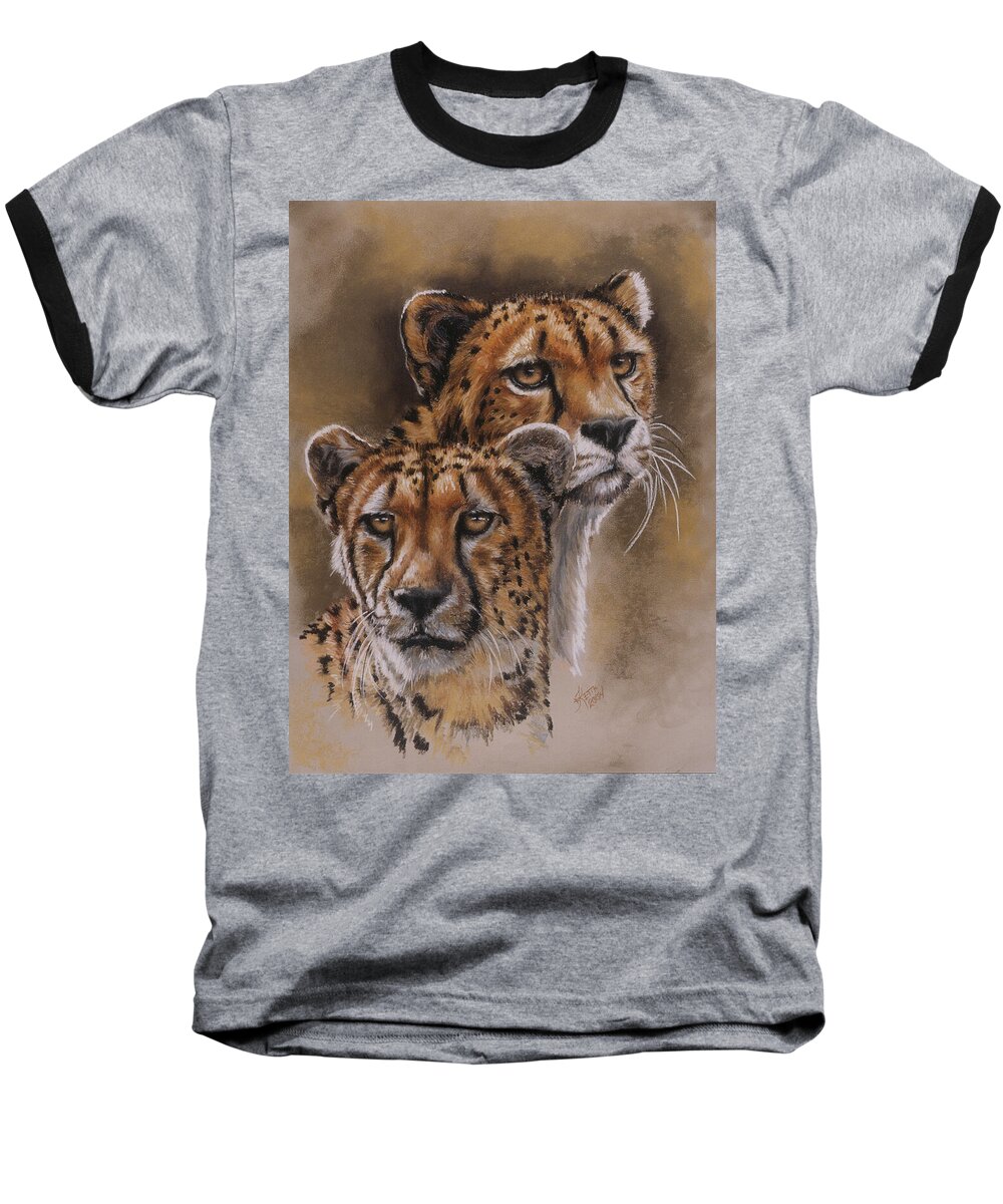 Acinonyx Baseball T-Shirt featuring the pastel Twins by Barbara Keith