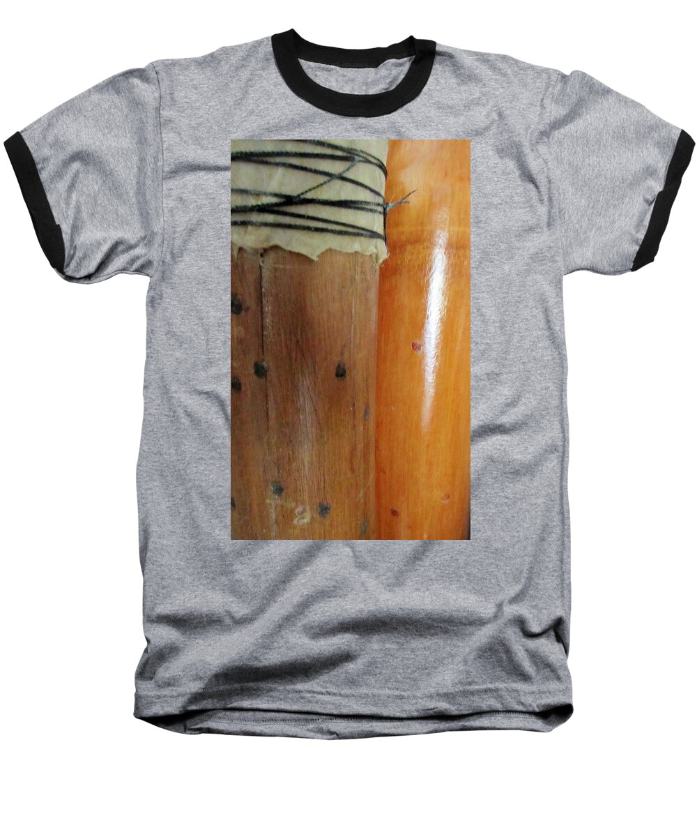 Jungle Baseball T-Shirt featuring the photograph Two Rainsticks by Ashley Goforth
