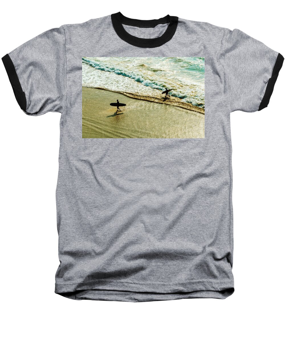 Surfer Baseball T-Shirt featuring the photograph Two surfers by Dutourdumonde Photography