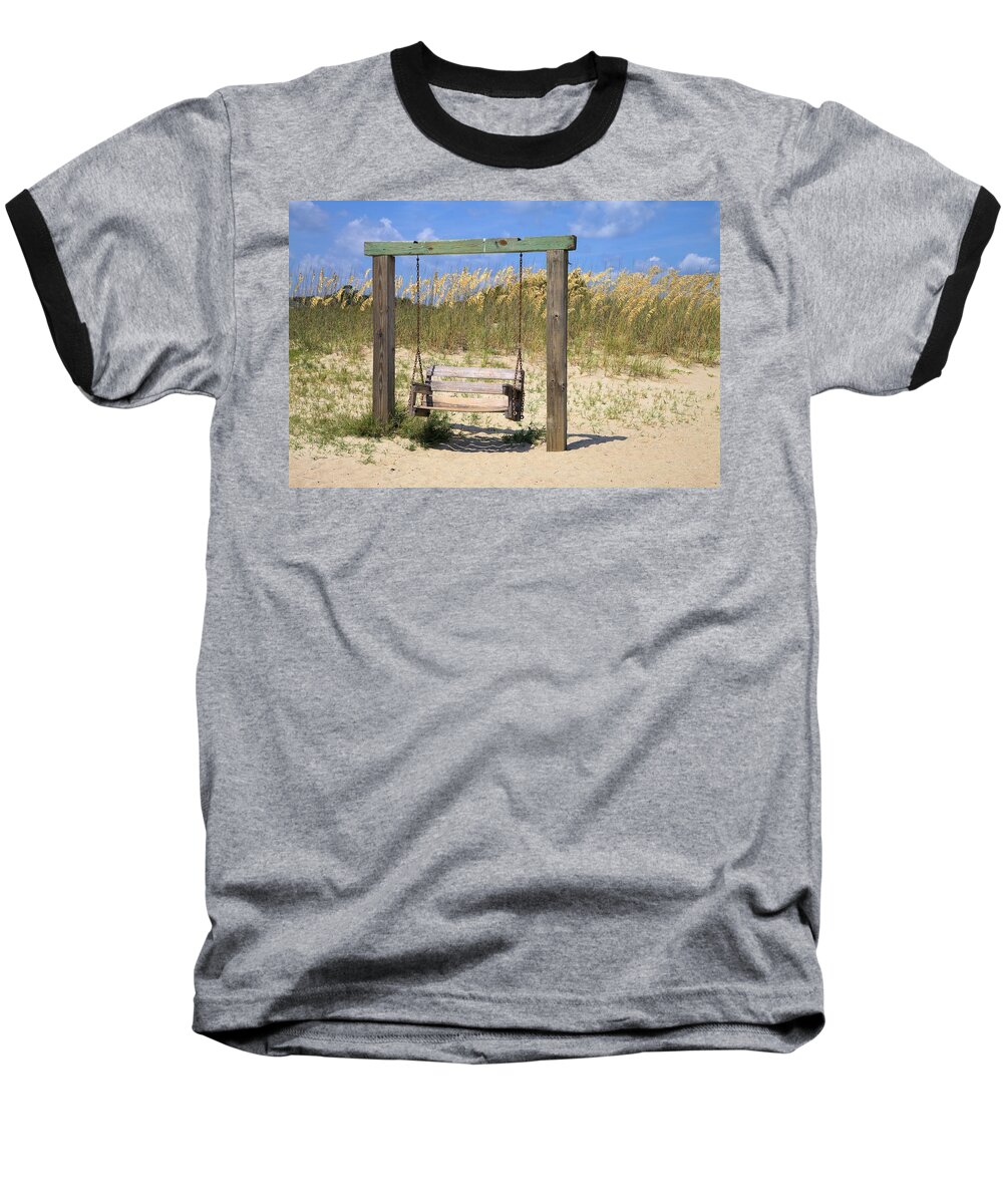 1820 Baseball T-Shirt featuring the photograph Tybee Island Swing by Gordon Elwell
