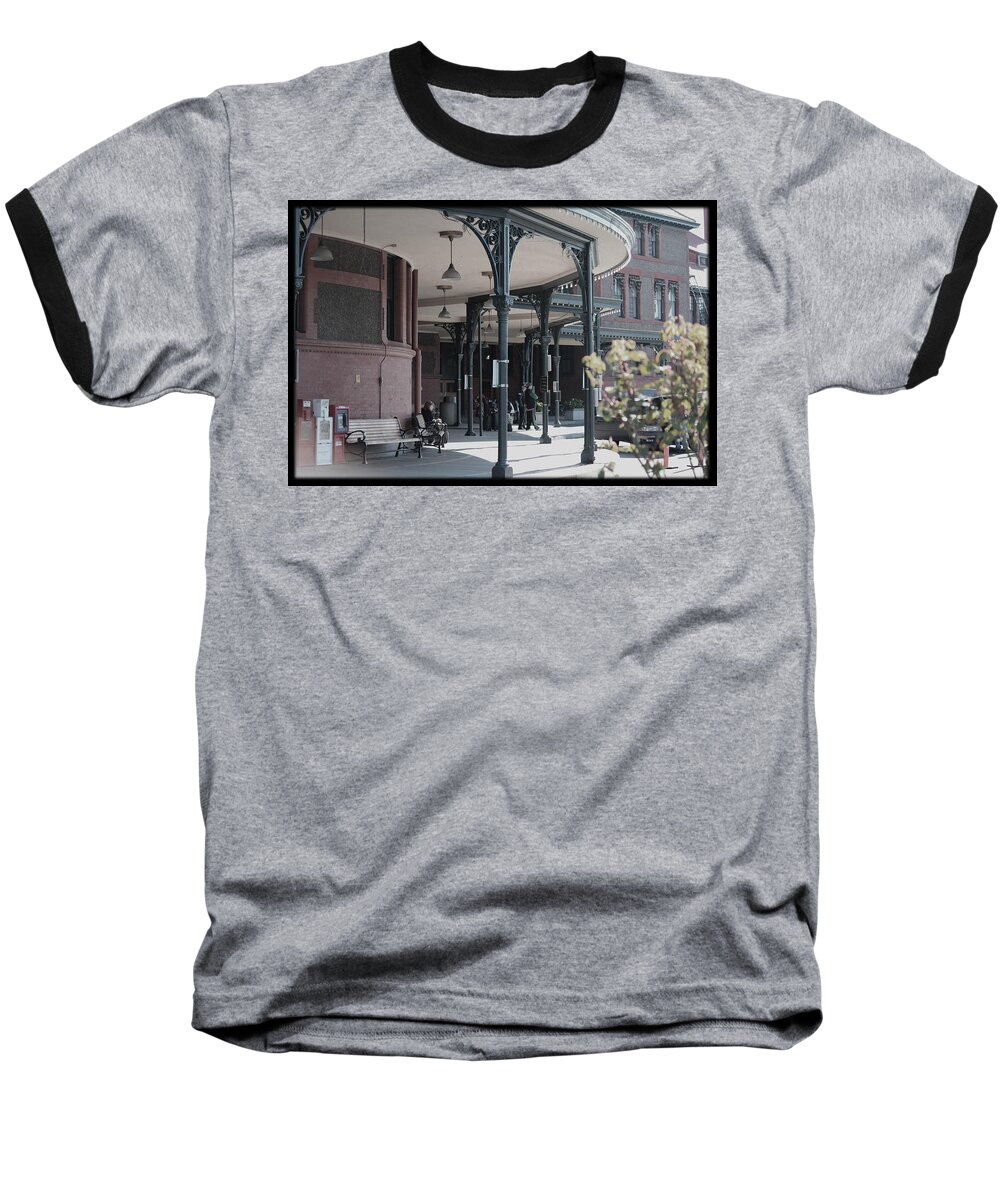 Union Station Baseball T-Shirt featuring the photograph Union Street Station by Patricia Babbitt