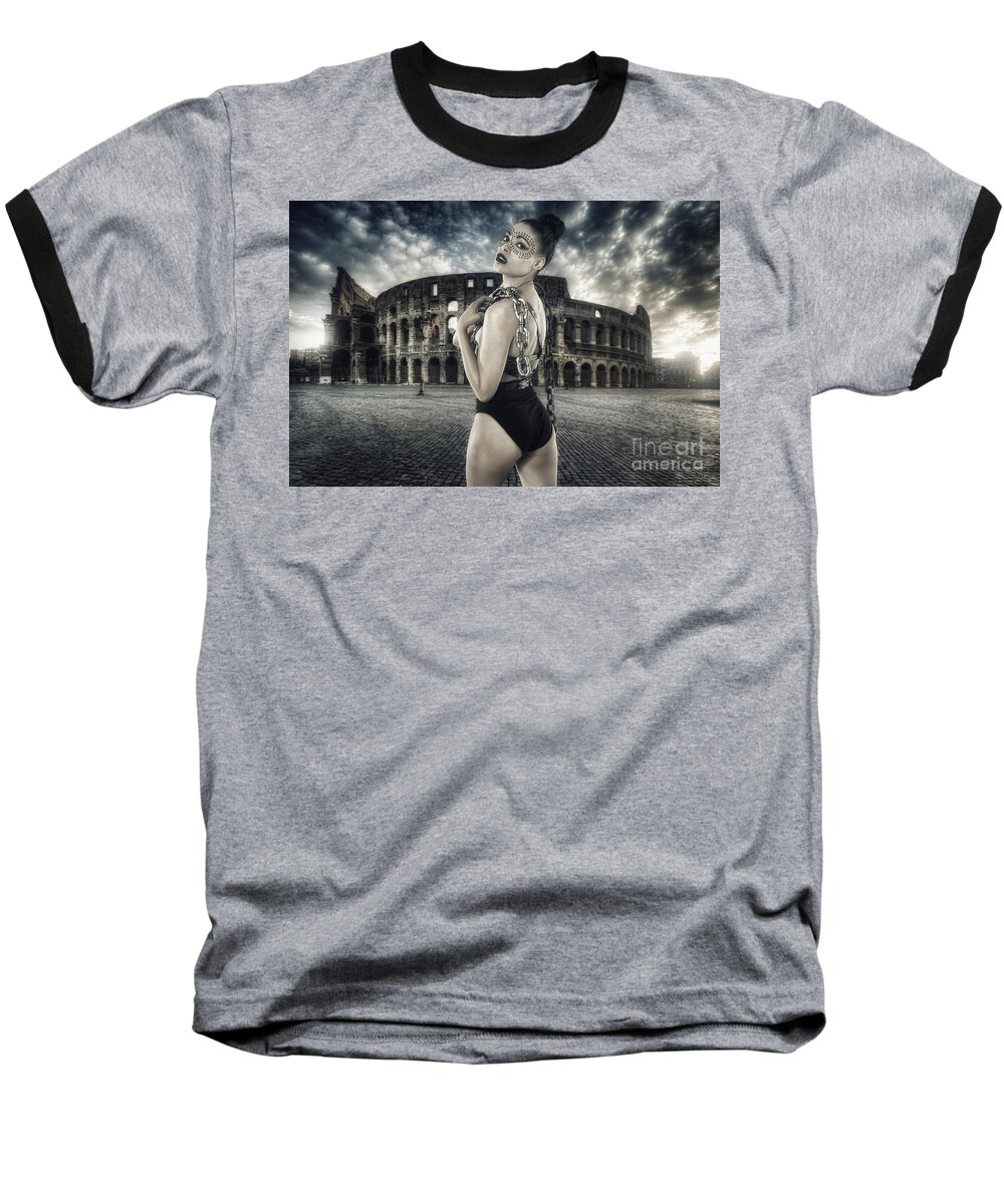 Rome Baseball T-Shirt featuring the photograph Unleashed by Yhun Suarez