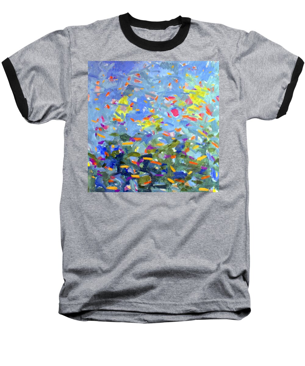 Landscape Baseball T-Shirt featuring the painting Untitled #14 by Steven Miller
