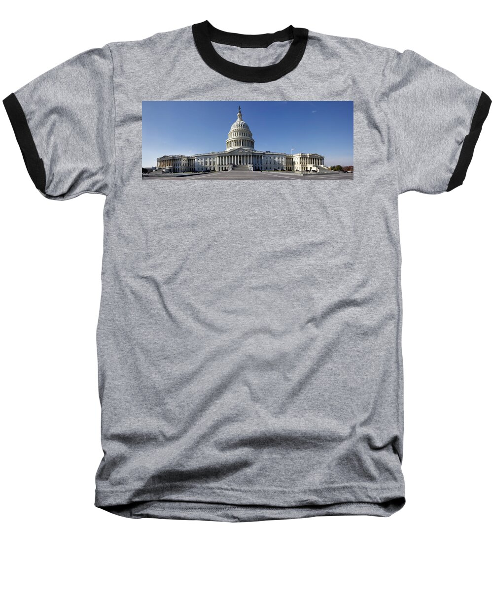 Kg Baseball T-Shirt featuring the photograph US Capitol Panorama by KG Thienemann