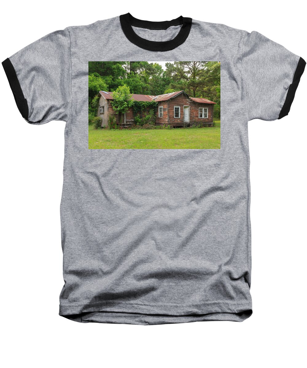 Betsy Kerrison Parkway Baseball T-Shirt featuring the photograph Vacant Rural Home by Patricia Schaefer