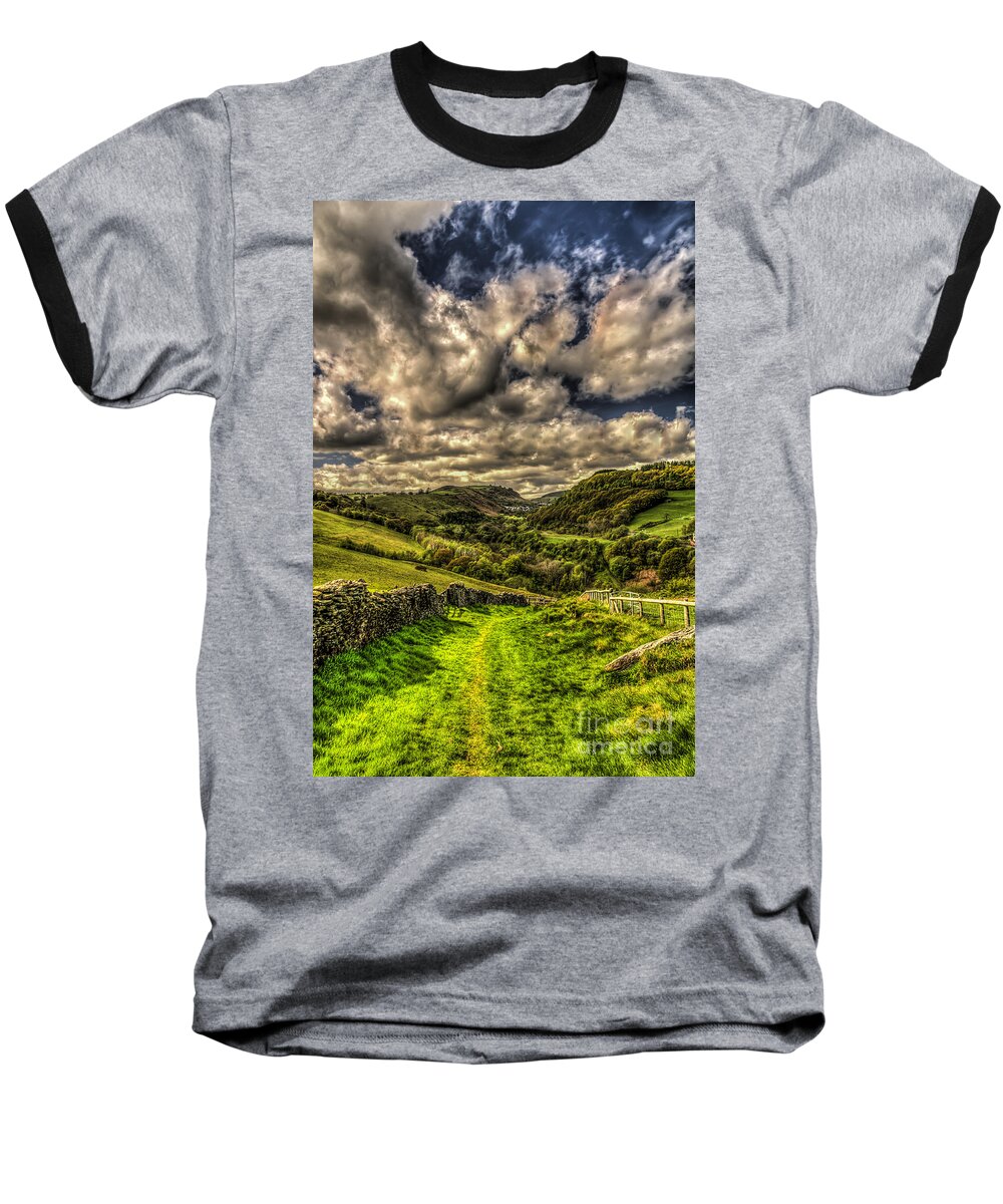 Deri Baseball T-Shirt featuring the photograph Valley View by Steve Purnell