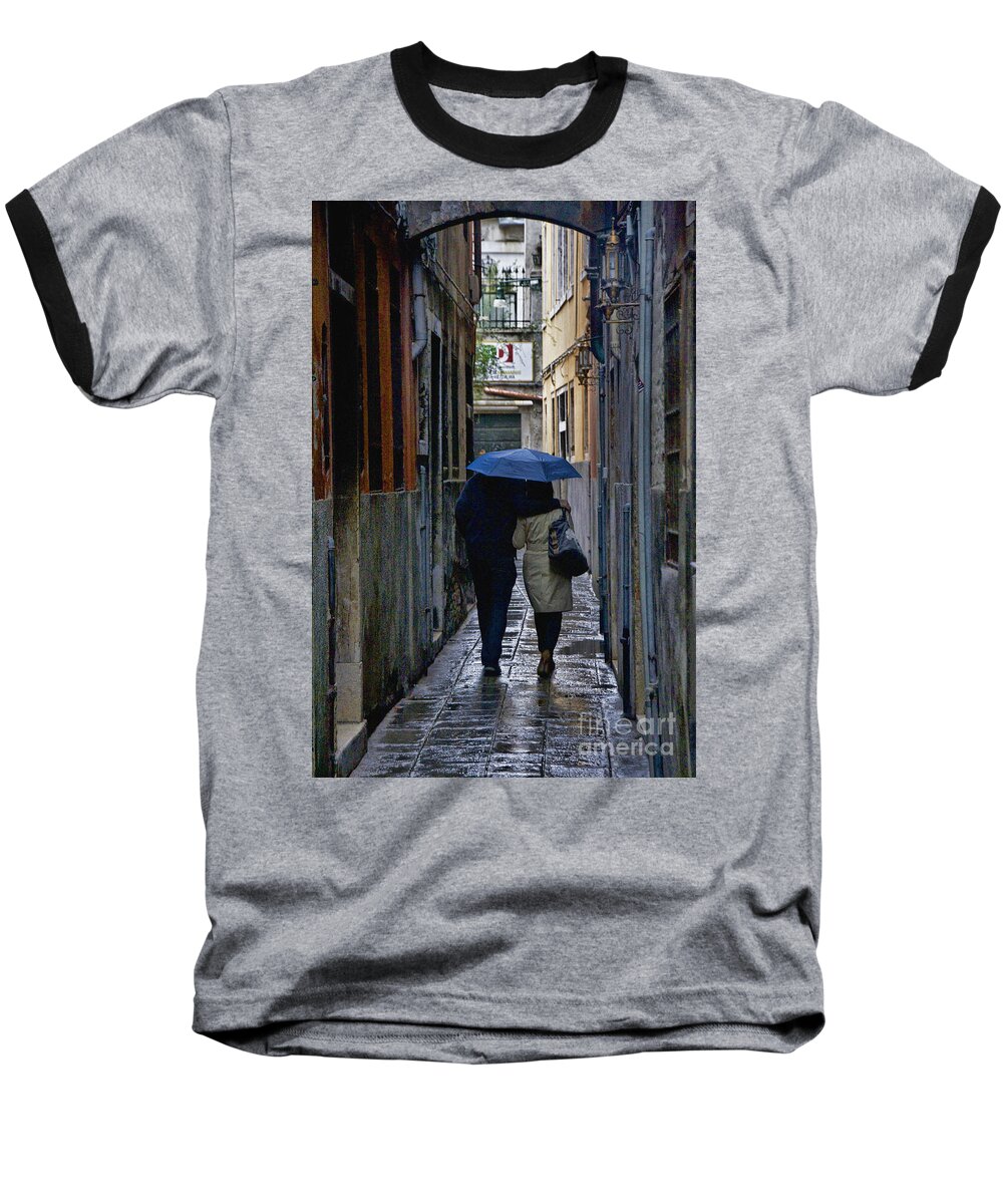 Europe Baseball T-Shirt featuring the photograph Venice in the Rain by Crystal Nederman