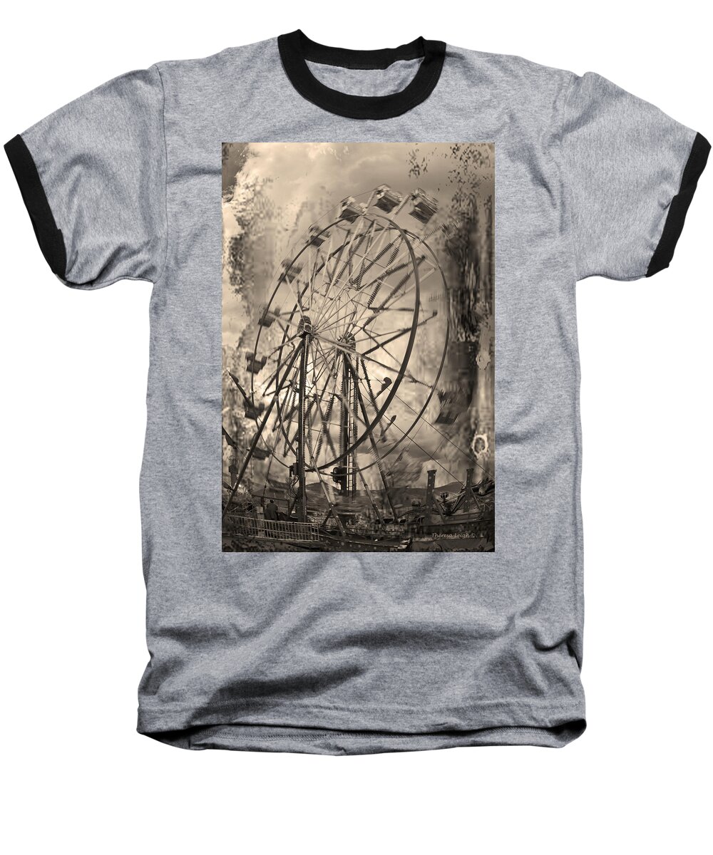 Ferris Wheel Baseball T-Shirt featuring the photograph Vintage Ferris Wheel by Theresa Tahara