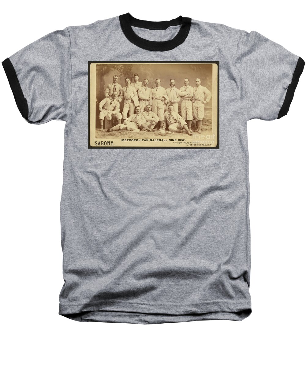 Sport Baseball T-Shirt featuring the photograph Vintage Photo of Metropolitan Baseball Nine Team in 1882 by Vintage Collectables