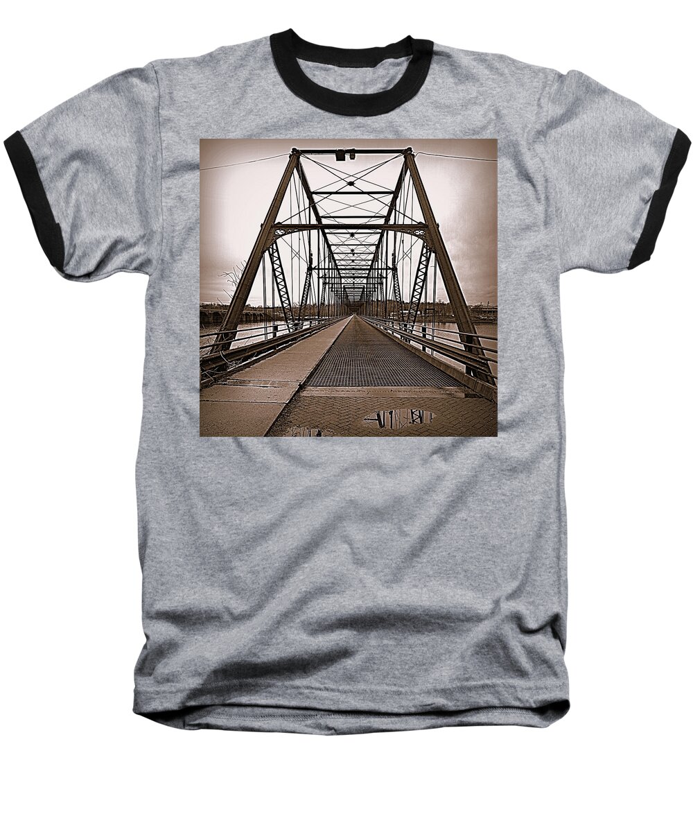 Skompski Baseball T-Shirt featuring the photograph Walnut Street Bridge by Joseph Skompski