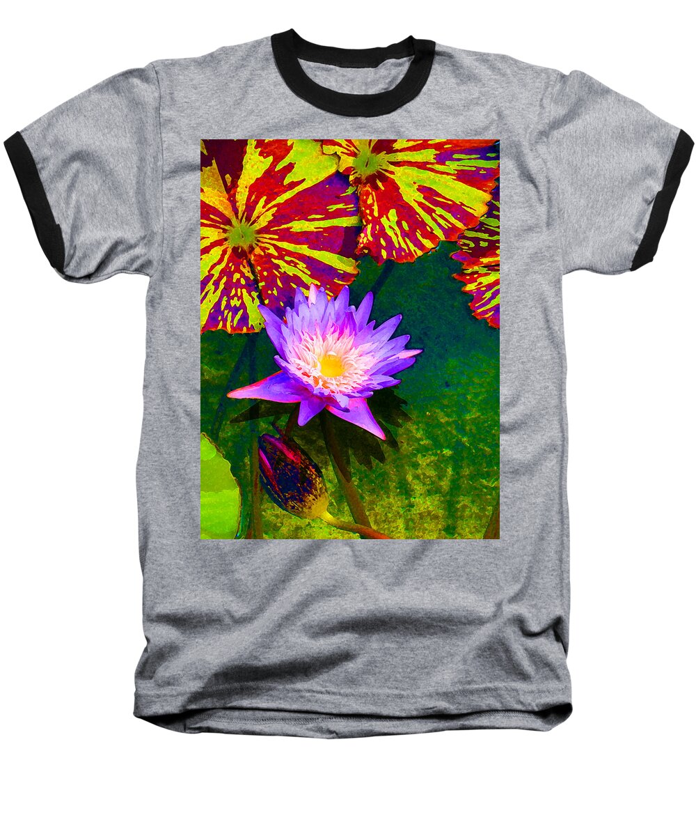Water Lilies Baseball T-Shirt featuring the painting Water Lilies by Amy Vangsgard